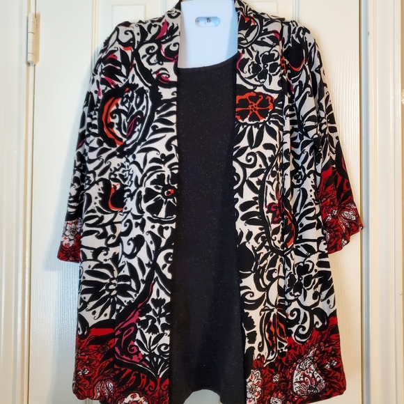 Chico's  flower graphic jacket - Picture 1 of 7